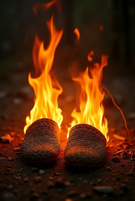 Panamanian cutarras engulfed in flames