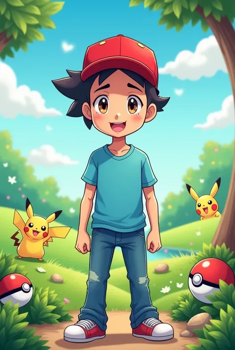 TikTok profile image with cartoon-style male character with Pokemon theme