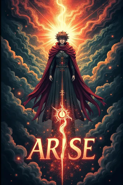 Tattoo with the name arise from the anime solo leveling with plenty of details below 