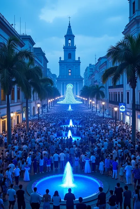 anniversary photo of the municipality of Rio Pomba-MG with blue colors
