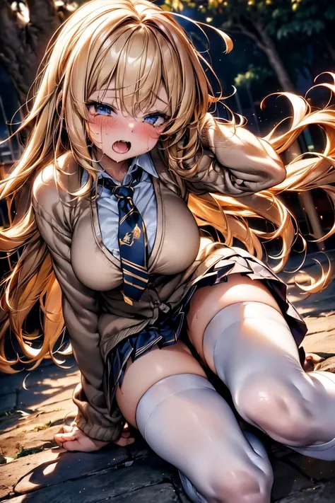 Browsing Caution,​(Highest quality, 8k, masterpiece:1.3,beautiful girl), (Very detailed)Glowing Skin,(((Long Hair,blonde,Beautiful Hair))),(Perfect Anatomy, Anatomically correct, Very detailed肌),((Golden Eyes)),((Perfect Fingers,Five Fingers)),((Light blue...