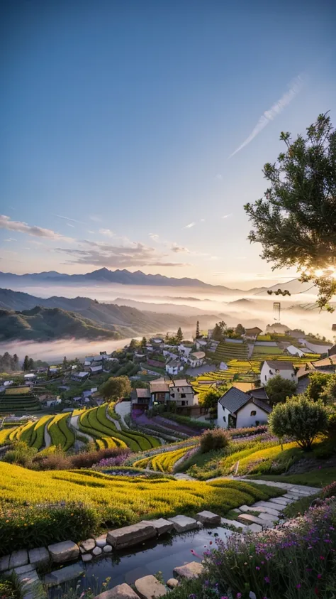 	1.	Mountain Village 2.	Sunset 3.	Stream 4.	Blue Sky 5.	Scarecrow 6.	Rice terraces 7.	Stone wall 8.	Wildflowers 9.	fog 10.	Mountain trail
ｲﾇﾏｷTrees in rice fields