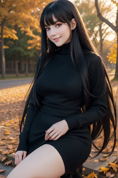 (best quality,4k,8k,highres,masterpiece:1.2),ultra-detailed,realistic,  girl, long black hair, ((knee length hair)), bangs, pale...