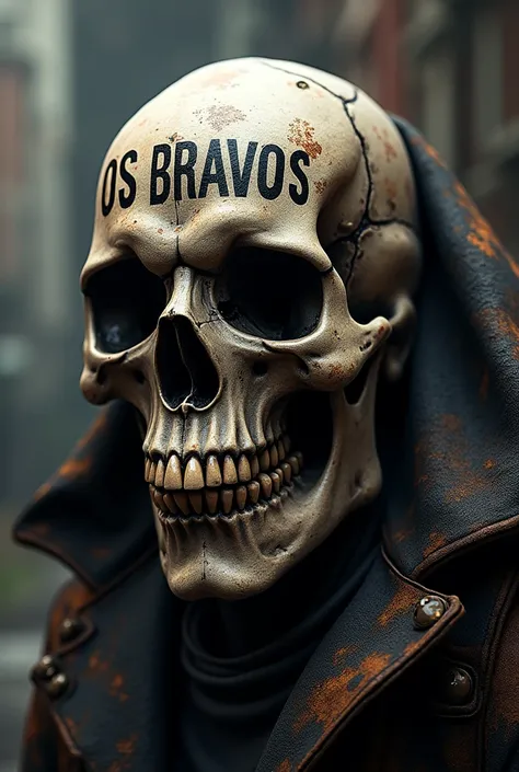 biker skull with the name OS BRAVOS