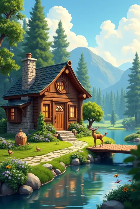 
Beautiful little cabin landscapes
