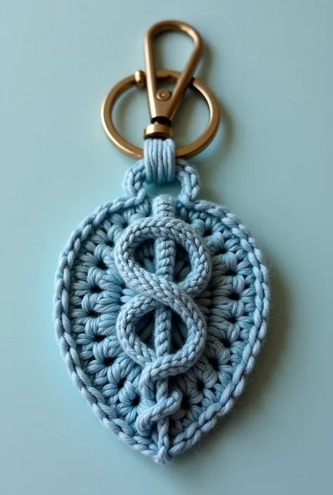 Crochet medical symbol keychain