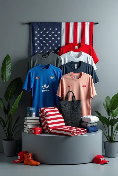 gray table, CLOTHES, jacket, short, shirt, t-shirts, Nike, Adidas, under armour, mesa, Adidas, united states flag, Sale, good price , home photo
