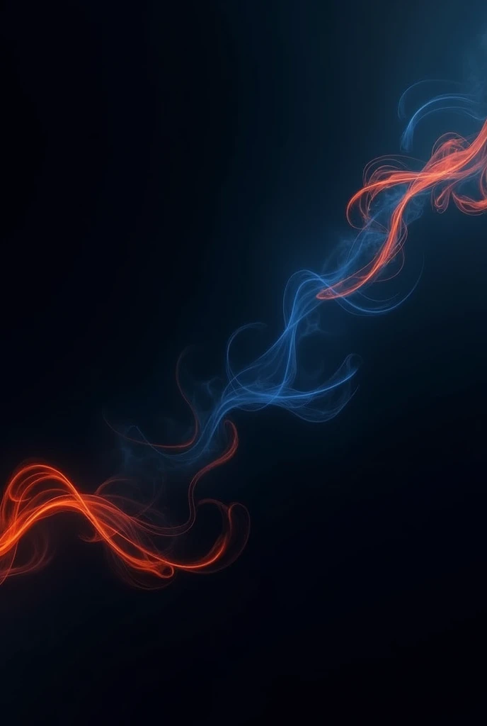 Predominant dark black mobile wallpaper, blue and orange