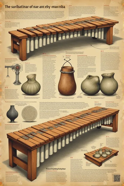 Diagram of the origin of the marimba