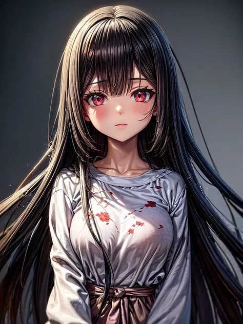 ((Nezuko Komado)), ((long black straight hair)), ((pink eyes)), paint splattered background, paint swirls, big tits, anime, masterpiece, fine details, breathtaking artwork, painterly art style, high quality, 8k, very detailed, high resolution, exquisite co...