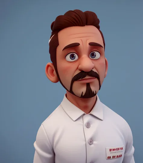 Cartoon character of a man in a white shirt, animation character, stylized character, animation style rendering, 3d stylized, Arnold Maya rendering, Stylized 3D rendering, toon render screenshot, 3d character, 3d character, Stylized 3D rendering, 3D charac...