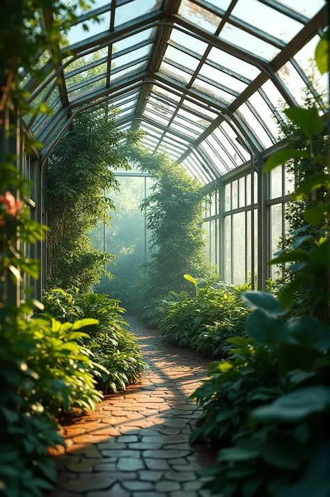 Wire inside greenhouse 