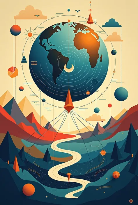 Create a poster illustrating a real-world example of the Interaction between Earths subsystems. This could include:

A. A diagram showing how matter and energy flow across subsystem boundaries (e.g., water cycle)

it should not be look realistic, just a no...