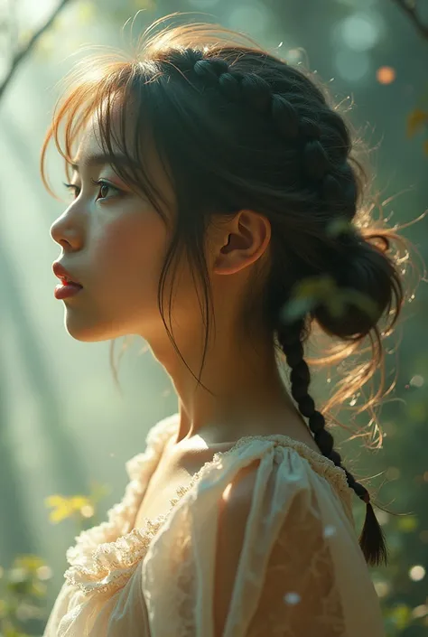 ((Best Quality)), ((Masterpiece)), (detailed), 1 girl, dramatic photography, film grain, motion blur, Phase One XF IQ4 150MP, F/8, double exposure, direct light, Canon EF, F/1.8, slow shutter speed, side lighting, Cinestill 50, Macro lens, fairy tale, Inte...