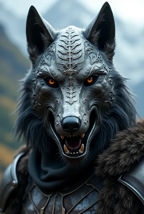 I would like the image of the mask used by the knight of the wolves, Penrril de Arioto, from the Asgard series