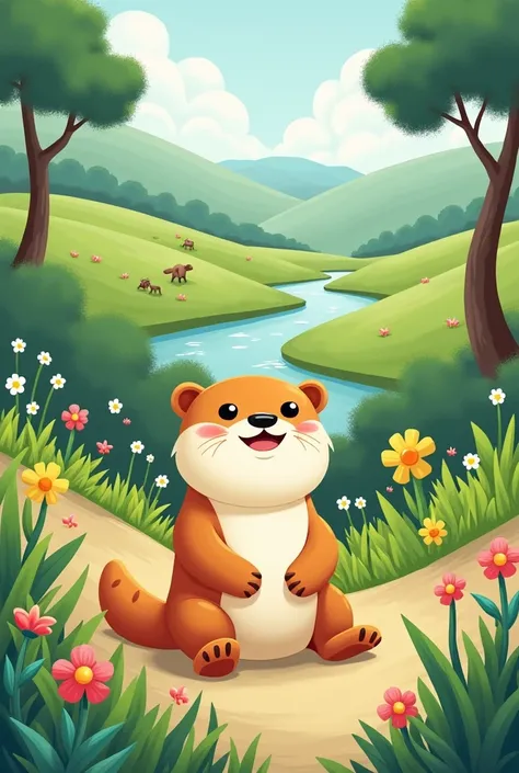 Create a poster that gives a natural feel using Ota City&#39;s mascot, Otan.