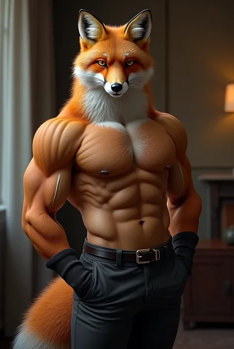 An anthropomorphic fox, a sexy daddy 