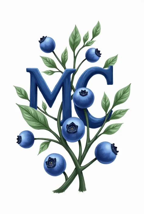 Well I want you to make me a logo that is about blueberries and has the letters M ,C but they look like part of the blueberry branches