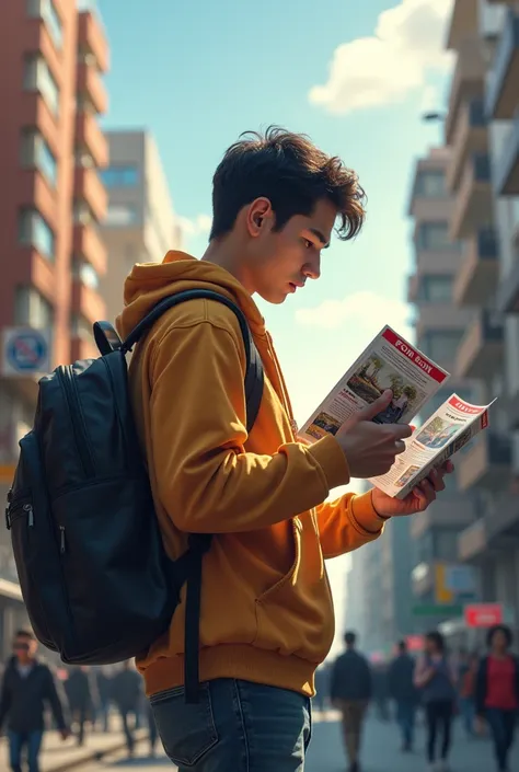 A young university student, with a backpack on his back and a folder under his arm, wanders through the streets of the city. His gaze scans the tall buildings, the posters of "For rent" and the faces of the people who, like him, They are desperately lookin...