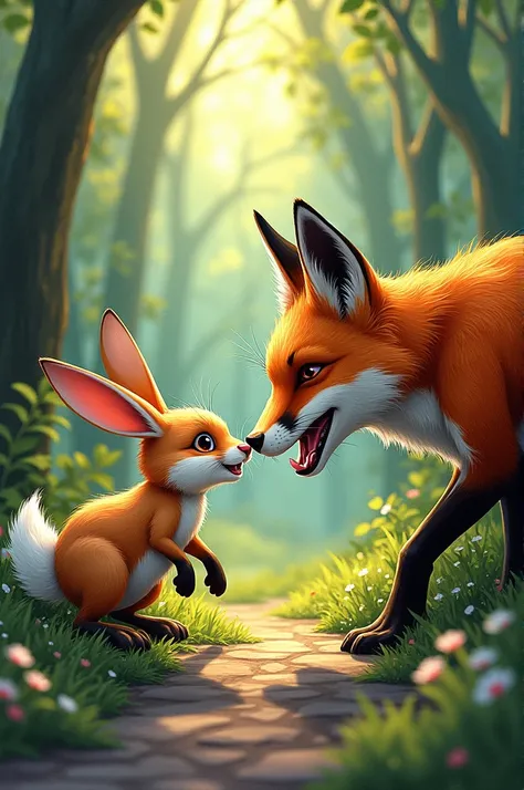 What happens when a rabbit and a fox come together?, IN DRAWINGS 