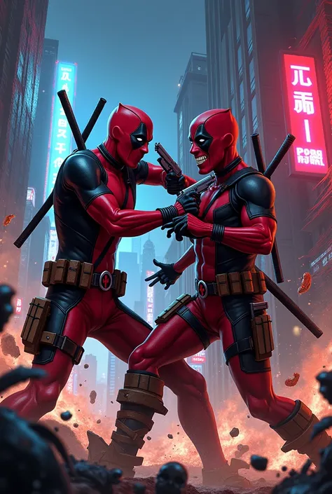 Has a deadpool beating up alastor
