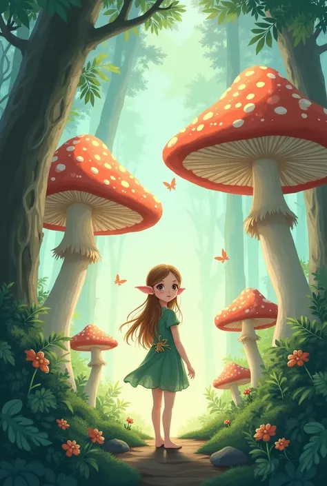 (Easy to draw) (Anime) mushroom forest elf