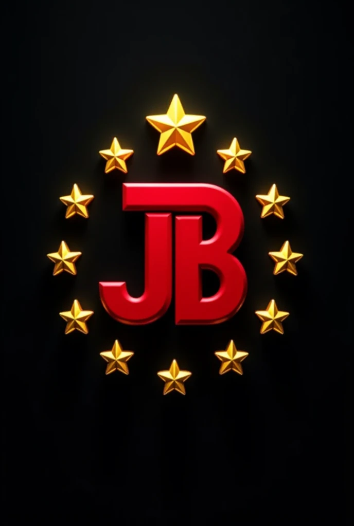 I want the red logo of the Junior de Barranquilla football club on a black background with gold with ten stars