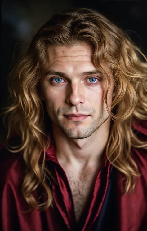 (Close-up, editorial photograph of a 30 year old man), (highly detailed face:1.4) (smile:0.7) (background inside dark, moody, private study:1.3) POV, by lee jeffries, nikon d850, film stock photograph ,4 kodak portra 400 ,camera f1.6 lens ,rich colors, hyp...