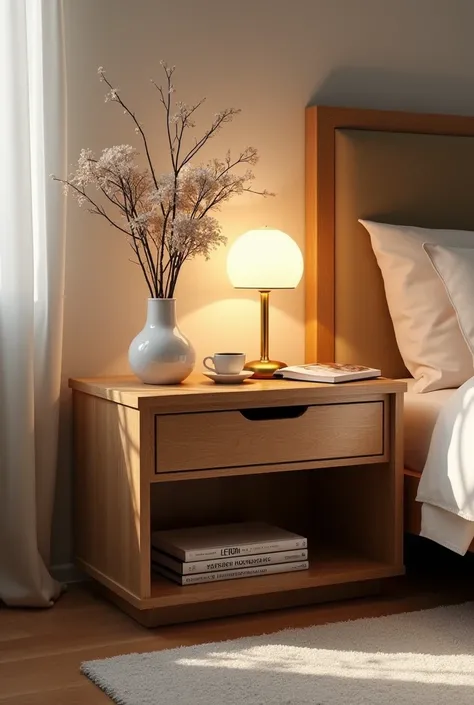 Nightstand for reading, watch movies and save stuff
