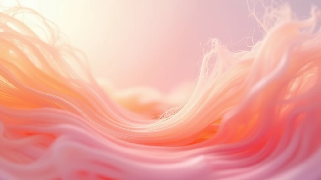 : A close-up of delicate wisps of pink and orange blending smoothly, creating a soft, ethereal gradient. 8k  