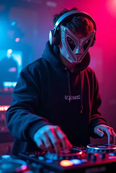 White DJ with a mask 