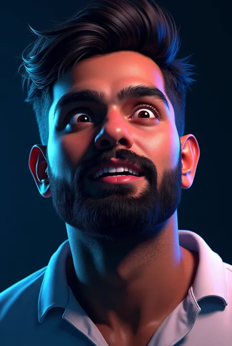 Surprised rohit sharma ultra graphic gaming character face