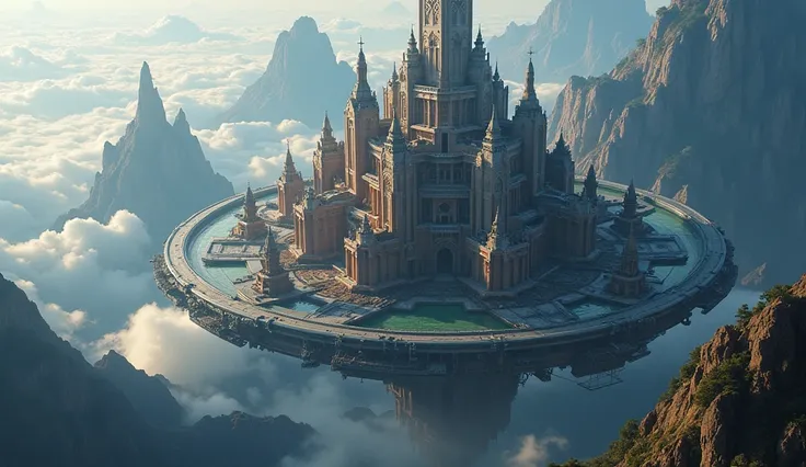 A future space city orbiting around the Earth, overlooking the planet below. The architectural style combines Gothic architecture with technology, wild sci-fi complex architectural details, space, Chongqing architectural features, and Shanghai architecture