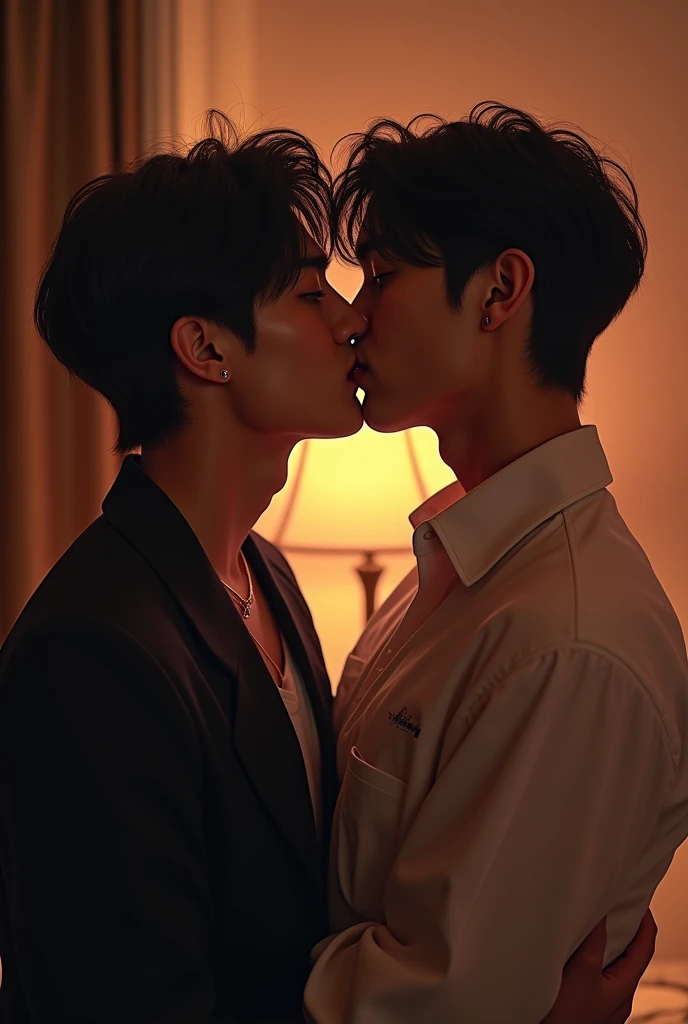 Jungkook and JiMin of BTS gay kissing