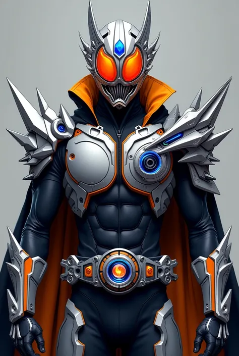 Kamen Rider

Overall Design
Asymmetrical Design
Kamen Nizer Hamel features an asymmetrical design with distinct differences on each side. One shoulder has a sharp, mechanical armor with protruding spikes, while the other side is smooth and streamlined. Thi...