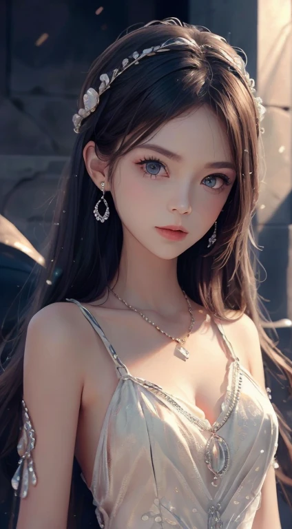 最high quality, masterpiece, High resolution, One person, Porcelain Dress, hair accessory, necklace, jewelry, Pretty face, On the body, Tyndall effect, Realistic, Shadow Studio, Rim Light, Dual Tone Lighting, (High Definition Skins: 1.2), 8k UHD, Digital SL...