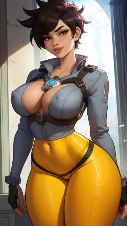 (thick thigs:1.8)(gigantic breast:0.8) 1 girl,(solo),(high-level image quality),(hight quality),(high resolution),(detailed),(masterpiece),(artwork:1.2), (realistic), (cowboy shot:1.5),looking at viewer, Detailed eyes, perfect face, perfect eyes, Detailed ...