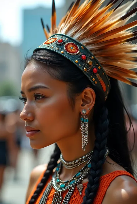 Make hair ornaments combining current fashion with native elements