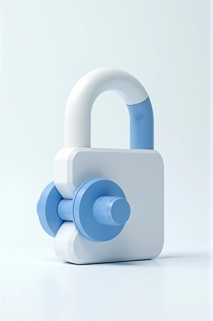 3D Graphics，Box，White and Blue Combination，Simple Luban Lock