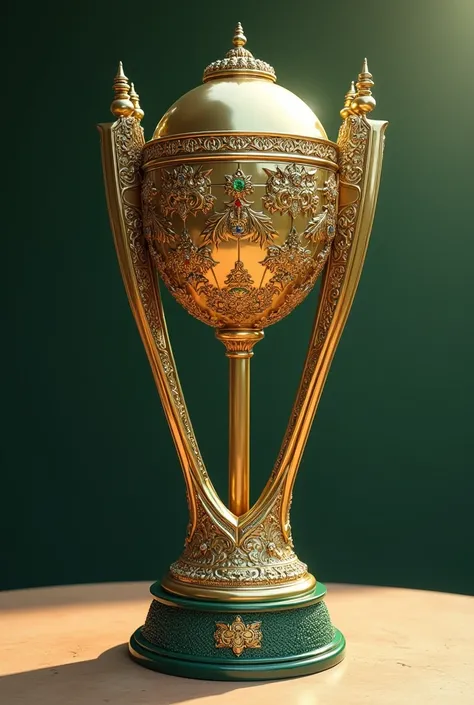 Create trophy for T10 cricket World Cup hosted by Pakistan trophy should be amazing ya trophy nahi lag Rahi relate to PSL 9 ki trophy sa backgrounds ma Quaid e Azam ka mazar chaiya moja