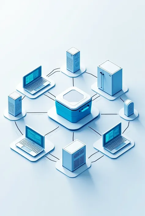 icons connected by a line　IoT　cooler　refrigerator　computer　Handy