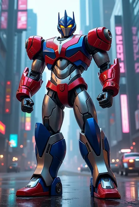 ultraman suit with optimus prime suit