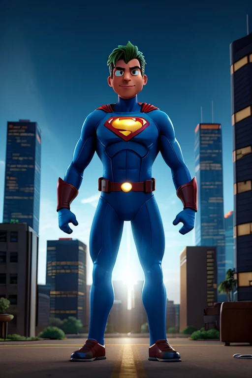  a superhero called "EcoMan" who saves the day by turning off unnecessary appliances. We see EcoMan flying through the city, turning off lights, televisions and computers that are not being used. energy saving hero