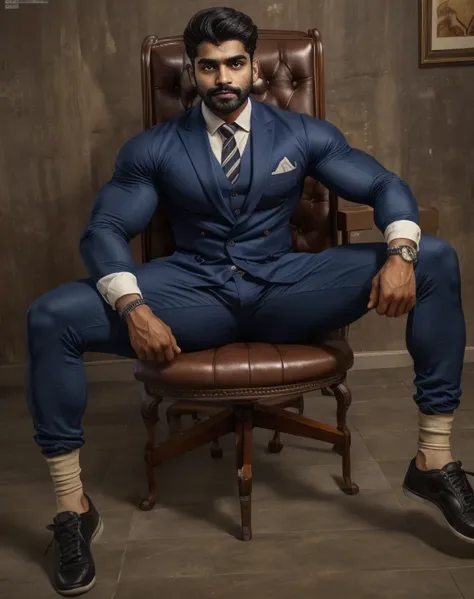 20 years old indian young boy with mustach only wrap long clothe from waist to ankle around waist only mascular dark skin jaat with huge wide muscular shoulders, wide chest, abs, masculine wide triceps, arms, biceps, big masculine legs, wide thighs, calfs,...