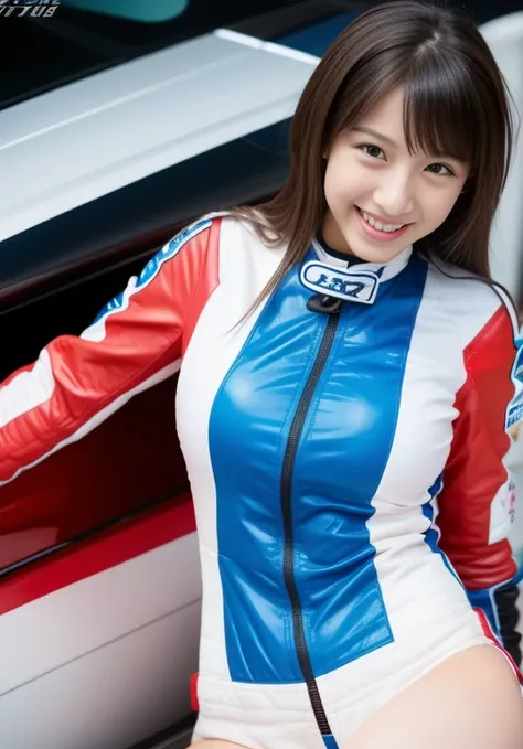 (masterpiece: 1.3), (8k, Realistic, RAW Photos, Highest quality: 1.4), 20歳の美しい日本人女性のRacing Driver, Ultra Detail Face, Eye on the details, double eyelid, Sharp focus: 1.2, Beautiful woman: 1.4, Highest quality, masterpiece, Ultra-high resolution, (Realistic...