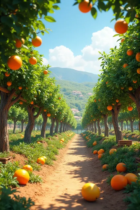 Make a citrus orchard, and grape 