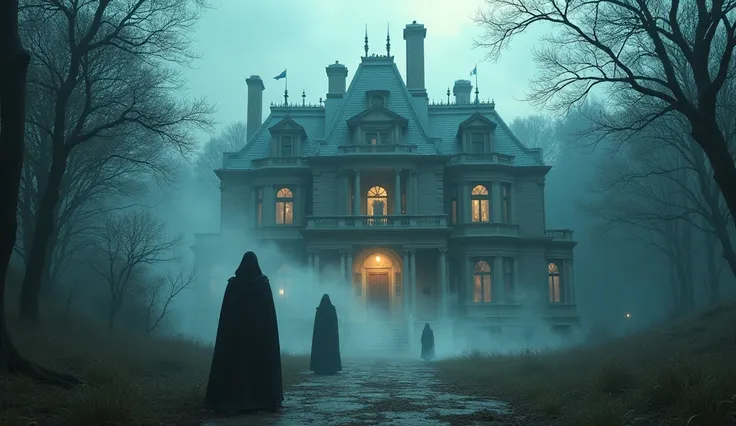 
As the ritual ended, a soft glow spread around the mansion and the strange cold wind slowly subsided.

