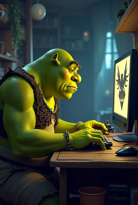 shrek plays dota 2, show that he plays shadow fiend