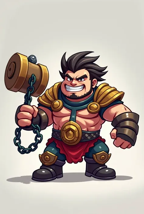 mobile legend character Franco with his chained hook and hammer chibi