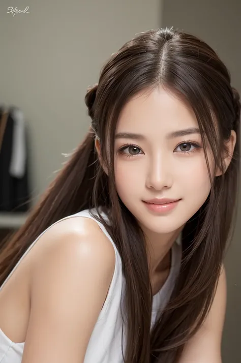 (masterpiece:1.3), (8k, Realistic, RAW Photos, Best image quality: 1.4), 25 year old girl、(Random Hairstyles:1.2)、Highly detailed face、Attention to detail、double eyelid、Sharp focus:1.2、Beautiful woman:1.4、Light brown hair、Highest quality、masterpiece、Ultra-...